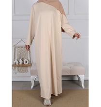 Afbeelding in Gallery-weergave laden, sweater abaya dress beige
